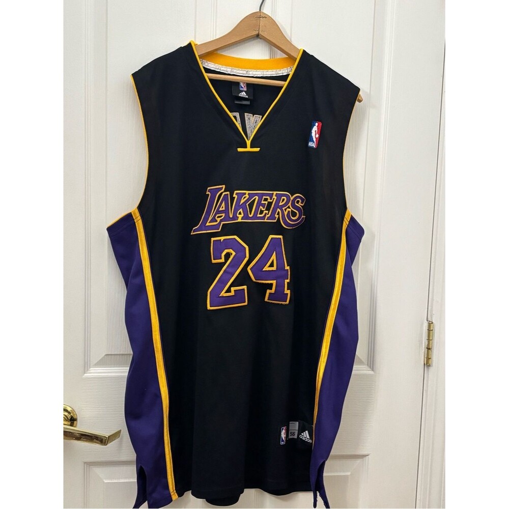 Authentic Kobe Bryant #24 Adidas LA Lakers Jersey Size 56